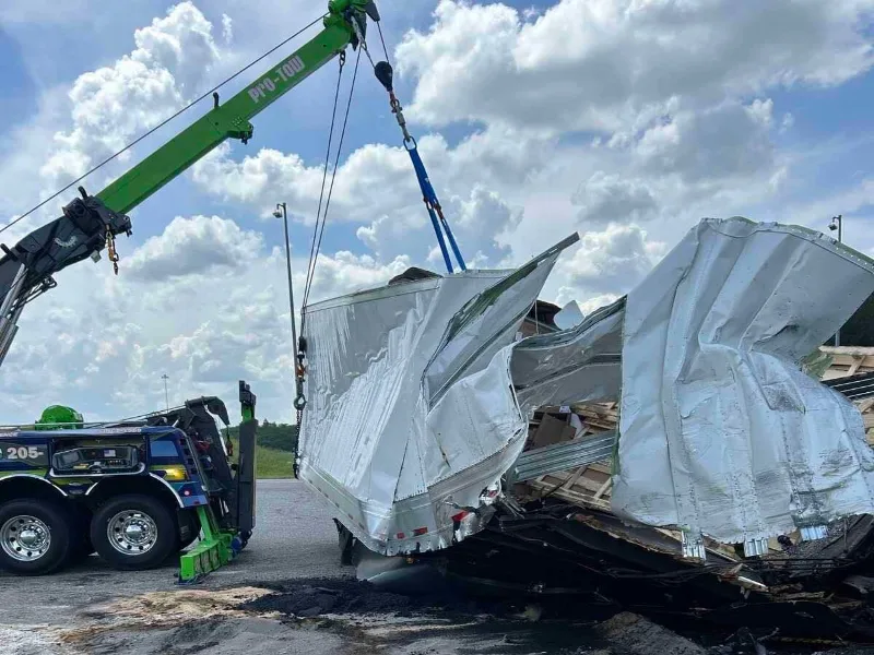 Hwy 78 tractor-trailer recovery