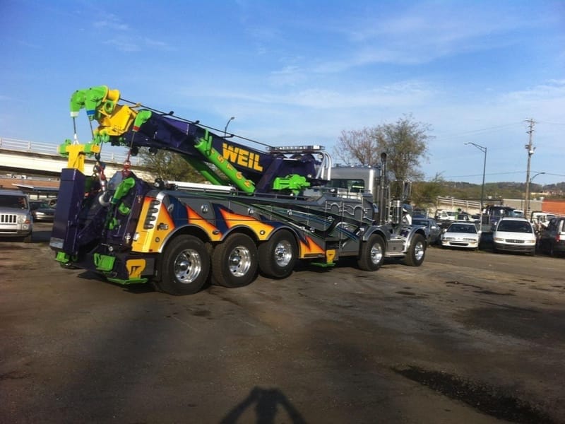 I-22 semi towing